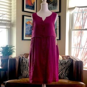 C&C California linen sleeveless dress NWT